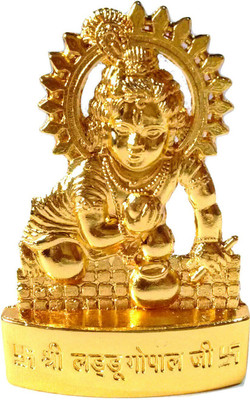 SHRI ASTHA VINAYAK Decorative Showpiece  -  6.5 cm(Metal, Gold)