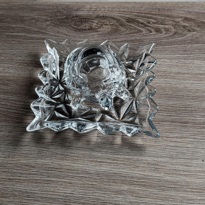 SBBCO Crystal Turtle With Plate (Fengshui) For Good Health, Wealth Decorative Showpiece  -  1 cm(Crystal, White)
