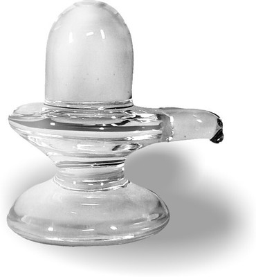 SBBCO Pure Sphatik Crystal 103ct. Lord Shiva Shivling Decorative Showpiece  -  2.3 cm(Crystal, Clear)
