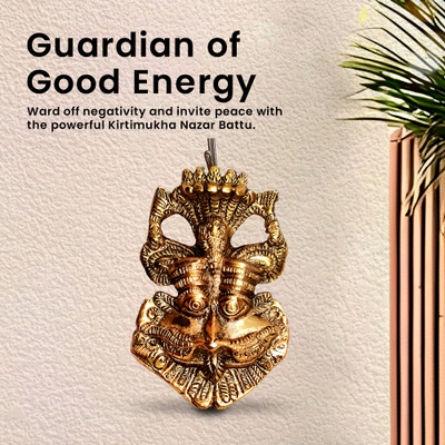 Spiricon Golden Decorative Traditional Artistic Wall Piece with Intricate Design Decorative Showpiece  -  14 cm(Aluminium, Gold)