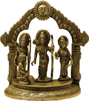 Jagyash Ram Darbar Showpiece 19 cm Religious Idol & Figurine Brass metal Yellow colour Decorative Showpiece  -  19 cm(Brass, Yellow)