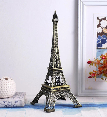 Synlark Paris Eiffel Tower Metallic Souvenir miniature statue 18 cm Decorative Showpiece  -  18 cm(Metal, Gold)