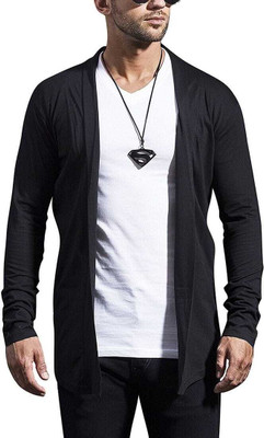 URMILA FASHION Solid Round Neck Casual Men Black Sweater