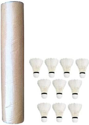 Krishav Trading Feather Shuttles 10pc Feather Shuttle  - White(Medium Fast, 78, Pack of 10)