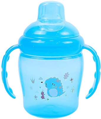 THE LITTLE BUNNY HOP IN STYLE Baby Sipper Bottle with Handle & Soft Silicone Straw, BPA Free & Non Toxic(Blue)