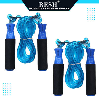 Resh Blue (Pack of 2 Pcs) Ball Bearing Skipping Rope(Blue, Length: 275 cm)