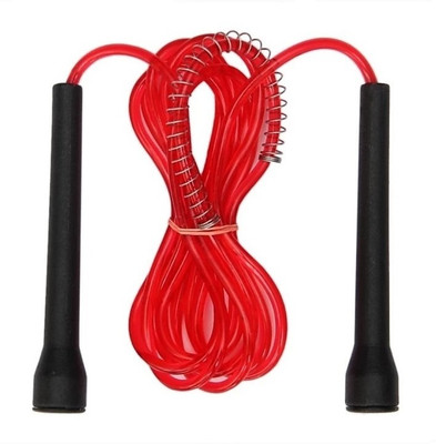 KIYA Red Pencil Skipping / Jumping Rope Freestyle Skipping Rope(Red, Length: 275 cm)