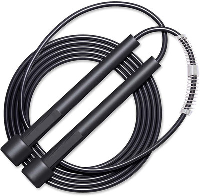 GJSHOP Jumping Rope With Adjustable Height Speed Skipping Rope Freestyle Skipping Rope(Black, Length: 265 cm)