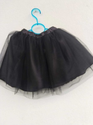 Fashionifyy Self Design Girls Flared Black Skirt