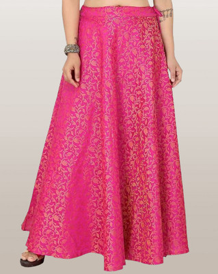 BALAAD CREATION Self Design Women Flared Pink Skirt