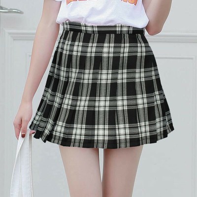 TKF Checkered Women Pleated Multicolor Skirt