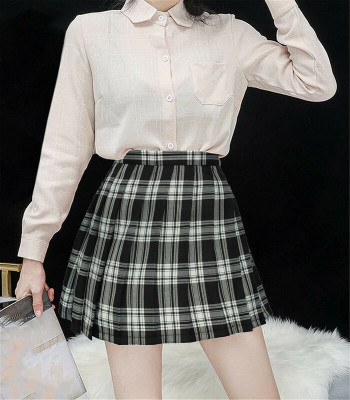 ATF FASHION Self Design Women Pleated Blue Skirt