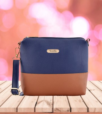 Krozilla Blue Sling Bag Women Blue Sling bag With Dual Pocket