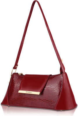 GRAADA Red Shoulder Bag Stylish Fancy Shoulder Unique Design Handheld Women Sling Bag