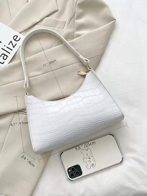 Dowet White Sling Bag L.S-222-SLNBG-CHND-SHPE-CROCO-WHTE@@_18
