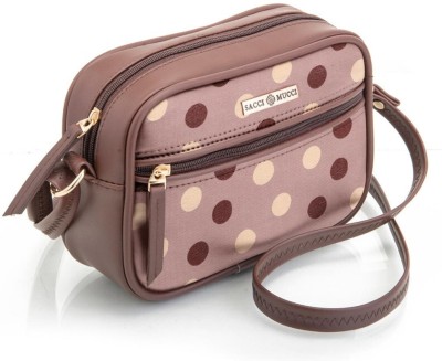 house of common Brown Sling Bag Boxy Shoulder Sling Crossbody Bag , Stylish Sling Bag, Ladies Purse-Cute Polka