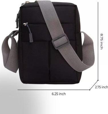 Nexiz Black Sling Bag Medium-cross body sling bag messenger bag for men & women messeger bag