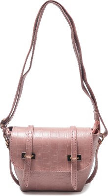 DONICY Pink Sling Bag SMALL STYLISH Croco Cloud Slingbag