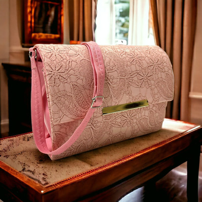 ALONZO Pink Sling Bag Purse For Women With Long Strap Sling Bag For Women Crossbody Fit Small Size-3
