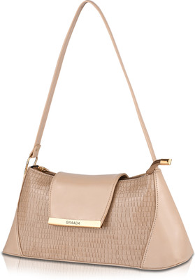 GRAADA Beige Shoulder Bag Stylish Fancy Shoulder Unique Design Handheld Women Sling Bag
