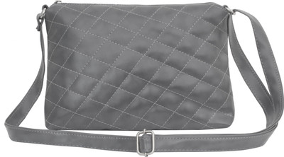 Leather Land Grey Sling Bag Italian Barfi sling in Grey