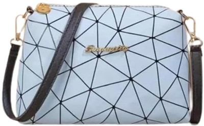 Uvflair Grey Sling Bag Women's Girls Waves Cross Body Sling Bag with Pouch