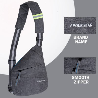 Apolestar Grey Shoulder Bag Sling Bag For Men CrossBody Backpack For Men Women, Anti-Theft Chest Bag