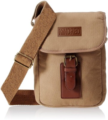 LOGICMART Brown Sling Bag Canvas Sling Cross Body Travel Office Business Messenger One Side Shoulder Bag