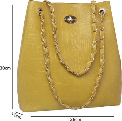 Lenzo Yellow Shoulder Bag Women Shoulder Bag
