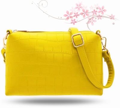 LIVE Yellow Sling Bag Attractive Printed Sling Bag