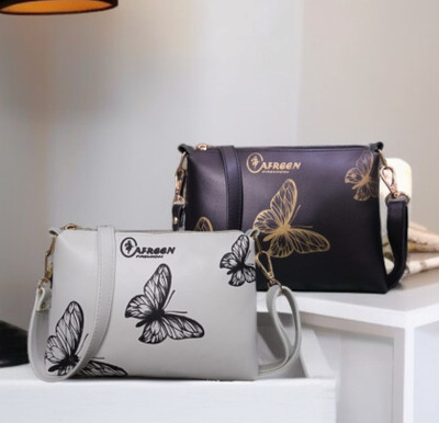 White, Black Sling Bag White,Black Sling Bag for Women