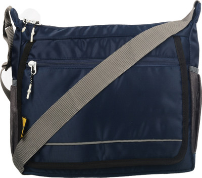 GOOD FRIENDS Blue Sling Bag Nylon Sling Cross Body Travel Office Business Messenger one Side Shoulder Bag