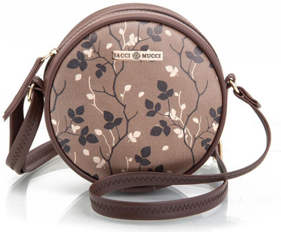 Sacci Mucci Brown Sling Bag Stylish Box Sling Bag | Side Purse| Cross Body Sling Box Bags -EthnicTraditional