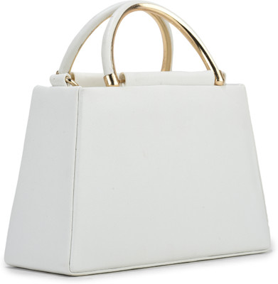 ZOKER White Sling Bag Cg luxury women's handbag with Gold handle and adjustable strap