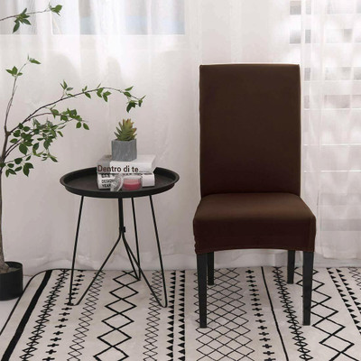 Flipkart SmartBuy Polyester Plain 1 Seater Chair Cover(Brown Pack of 1)