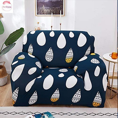 FurShine Polyester Geometric 1 Seater Sofa Cover(Multicolor Pack of 1)