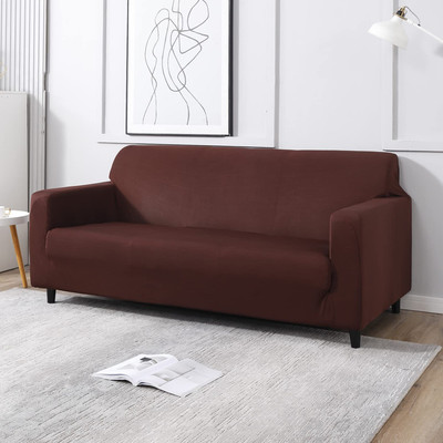 DPA Collection Polycotton Plain 3 Seater Sofa Cover(Brown Pack of 1)