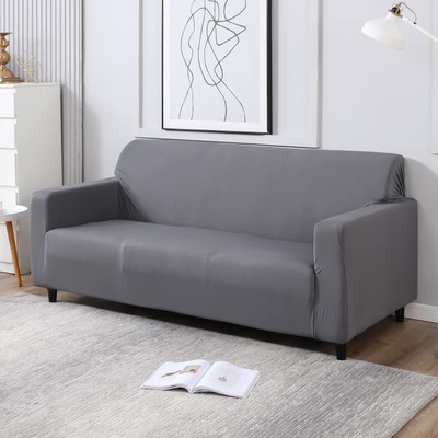 DPA Collection Polycotton Plain 3 Seater Sofa Cover(Grey Pack of 1)