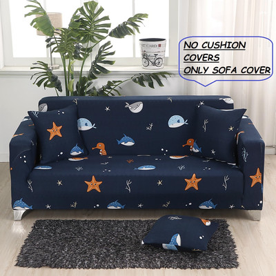 igi Polyester Animal 3 Seater Sofa Cover(BLUE Pack of 1)