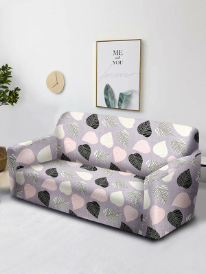 Cortina Polyester 3 Seater Sofa Abstract Cover(Pack of 1 Brown)