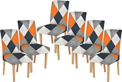 FreshFabrics Polyester 1 Seater Chair Floral Cover(Pack of 6 Multicolor)