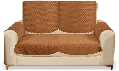 Velvet Sofa Cover(Brown Pack of 1)