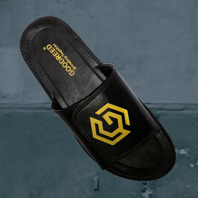 GOODREED Men Slides(Black , 7)