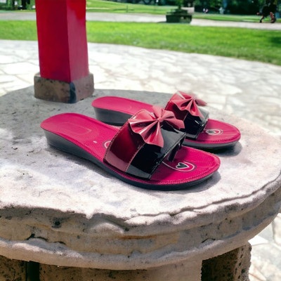 Fabbmate Women Flip Flops(Maroon , 5)