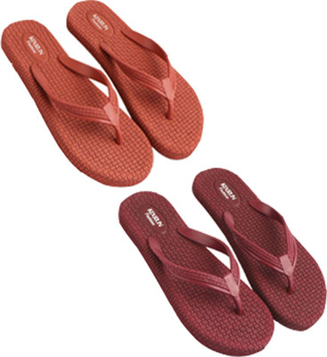 Kixrun Women Flip Flops(Beige , 8)