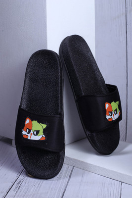 Tzen Women Slides(Black , 4)