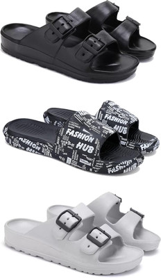 DRACKFOOT Men Slides(Grey , 7)