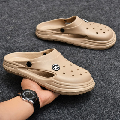 URBOBOX Men Slides(Beige , 9)