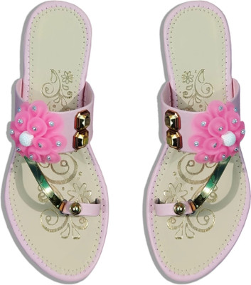 SHIPEE Women Flats(Beige, Pink , 8)