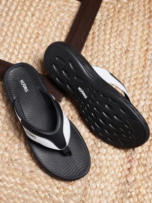 Koburg Men ZenSole Men's Flip Flops - Tranquil & Durable flip flops KF-304 Flip Flops(Black, Grey , 8)